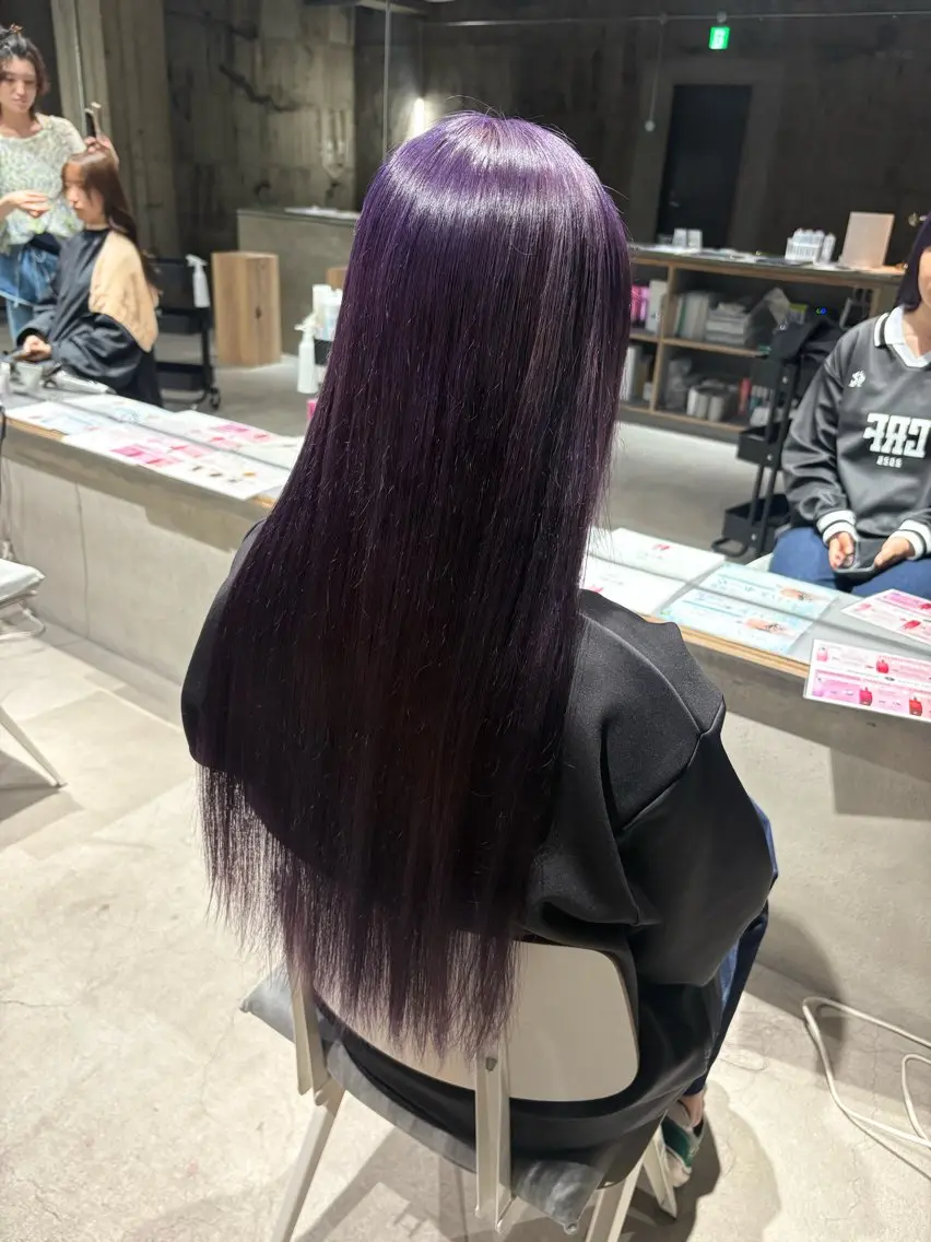 ロング カラー ブリーチ トリートメント ヘアカラー 玉置七海✨ ／透明感／髪質改善のヘアスタイル