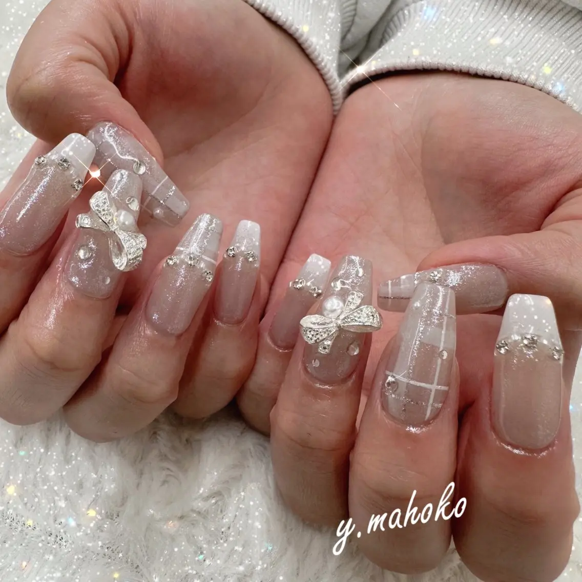 ネイル ハンドネイル パラジェル有/ 長さだし/mahoのネイルデザイン
