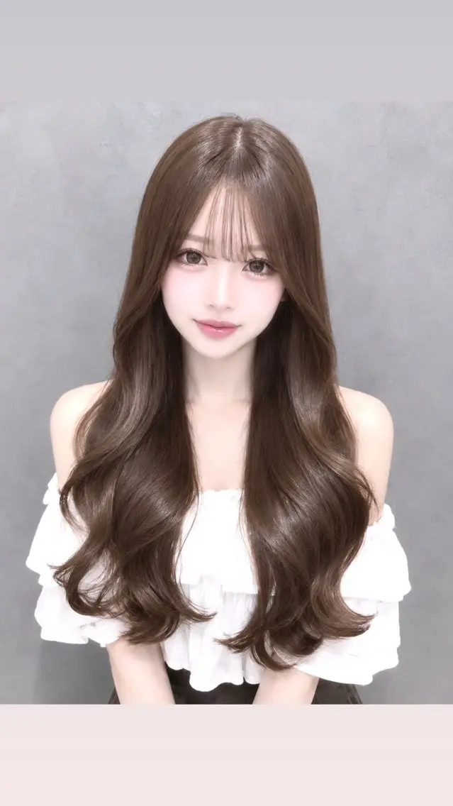 ロング カラー ヘアカラー トリートメント girly上品ヘア 🎀／ベージュikuのヘアスタイル