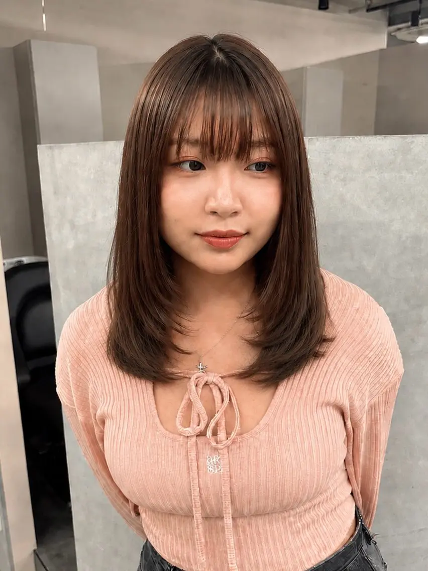 ミディアム カット ヘアカラー トリートメント THE ECT 🌸濱吉優希🌸のヘアスタイル