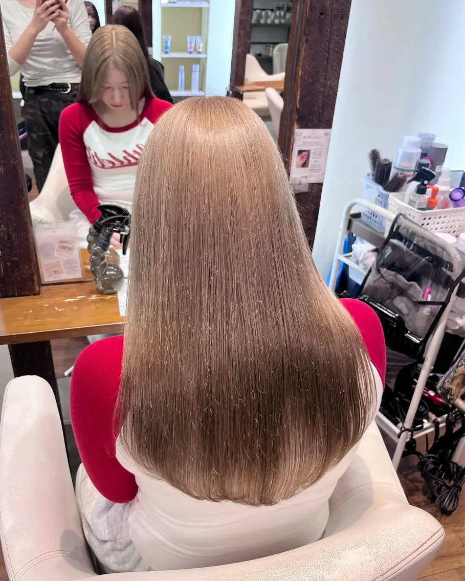 « フルコースメニュー✨ » カット+ブリーチカラー+CMCトリートメントの写真