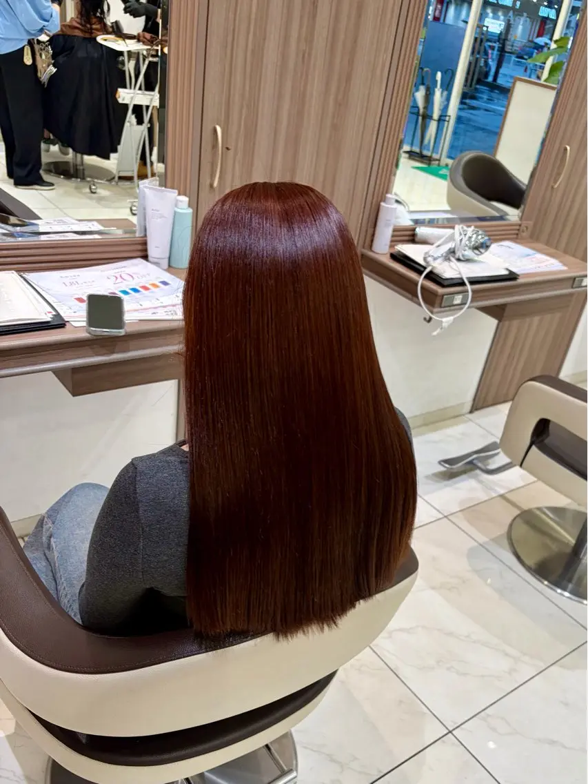 ロング カラー ブラウンカラー ピンクカラー ピンクブラウン ✨🐿️Ash 新杉田🐿️✨山本のヘアスタイル