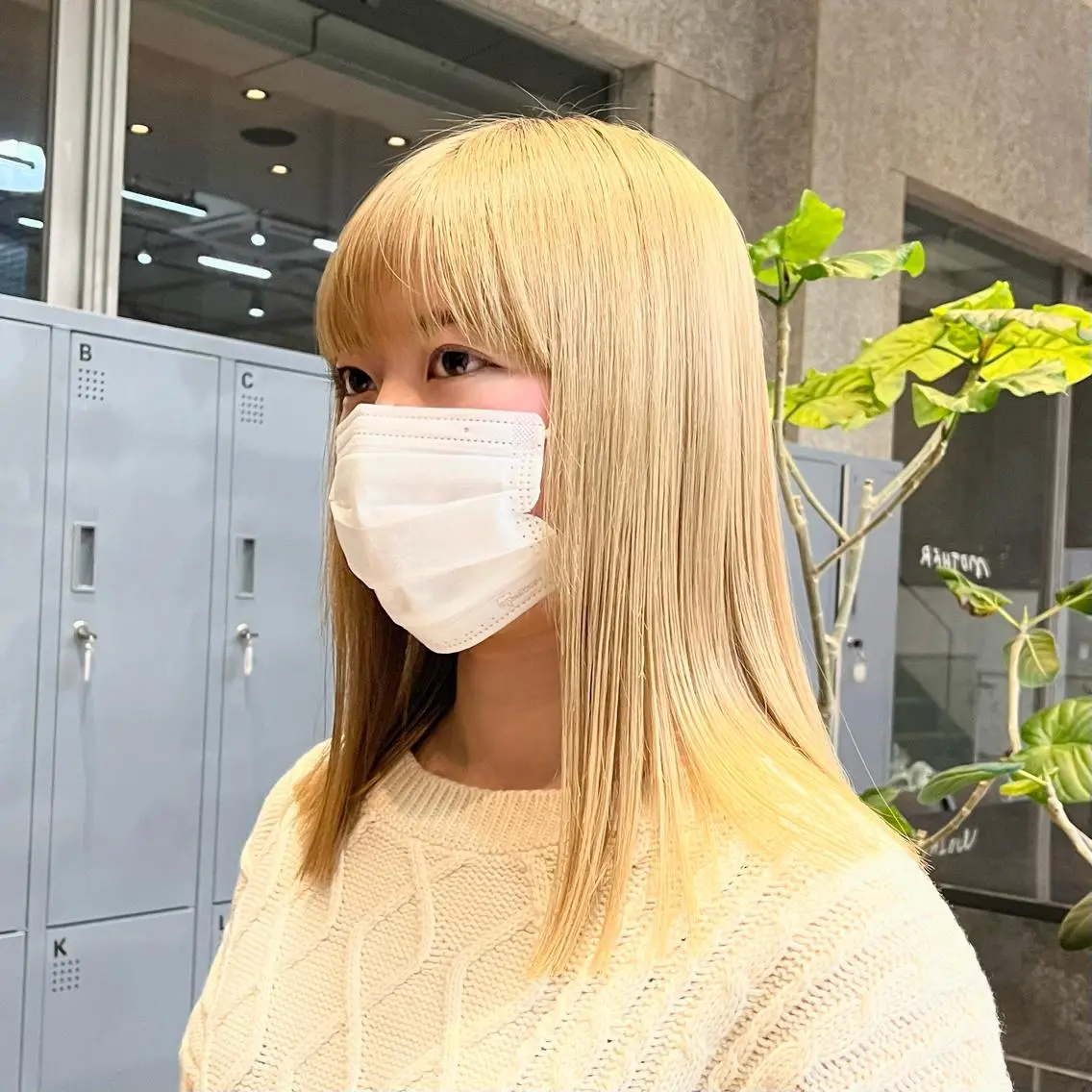 ミディアム カラー ヘアカラー トリートメント ボブ/レイヤー/ ハッシュカット/河内のヘアスタイル