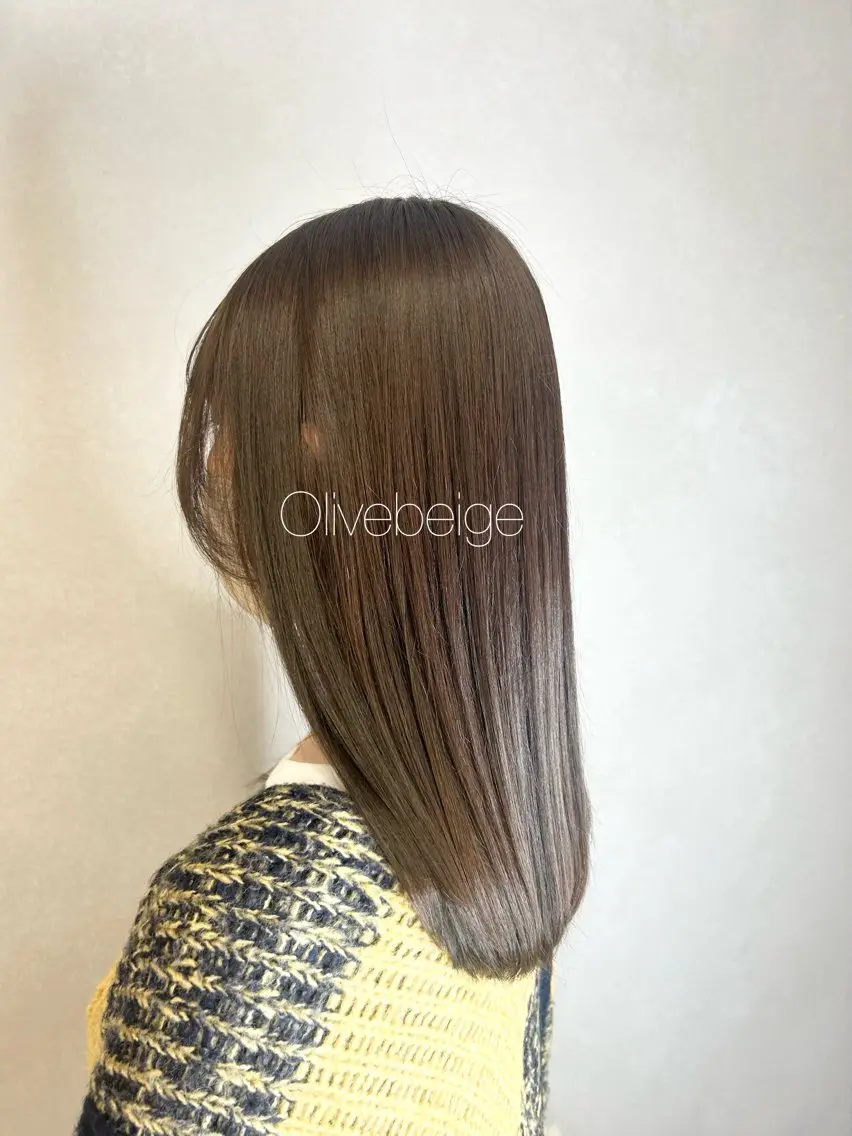 ロング カラー ベージュカラー 透明感カラー オリーブベージュ カット ヘアカラー 暖色・似合わせカラー (廣石沙英🎀)のヘアスタイル