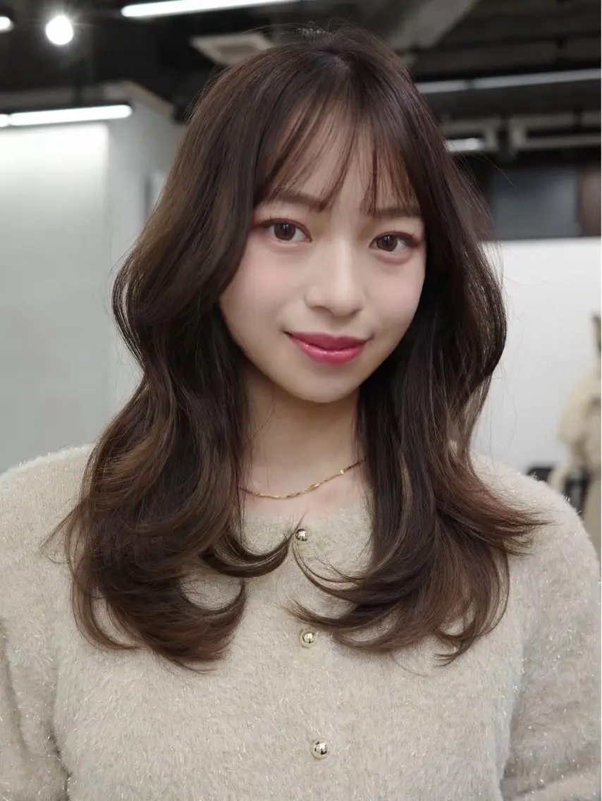 セミロング 🎀 のえか/ハイ トーン/ピンク🤍のヘアスタイル