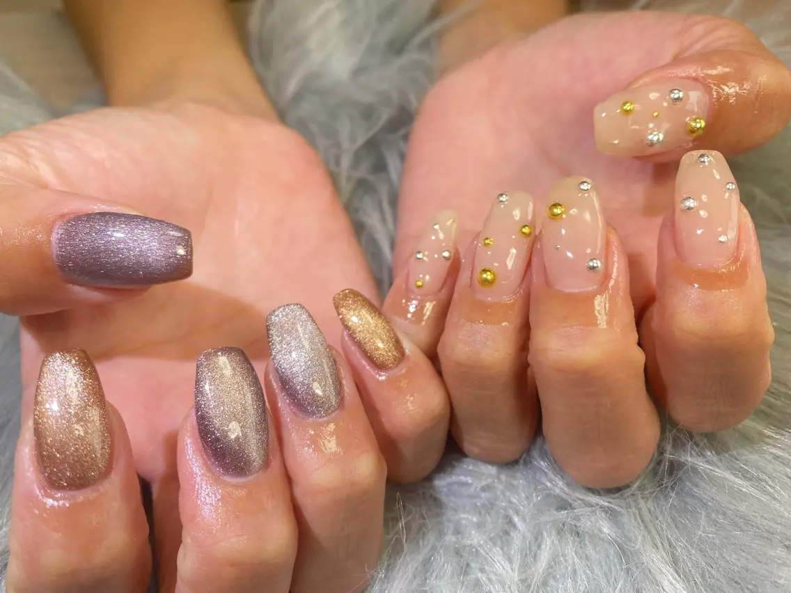 ネイル ブラウン スクエアネイル will 有希のネイルデザイン