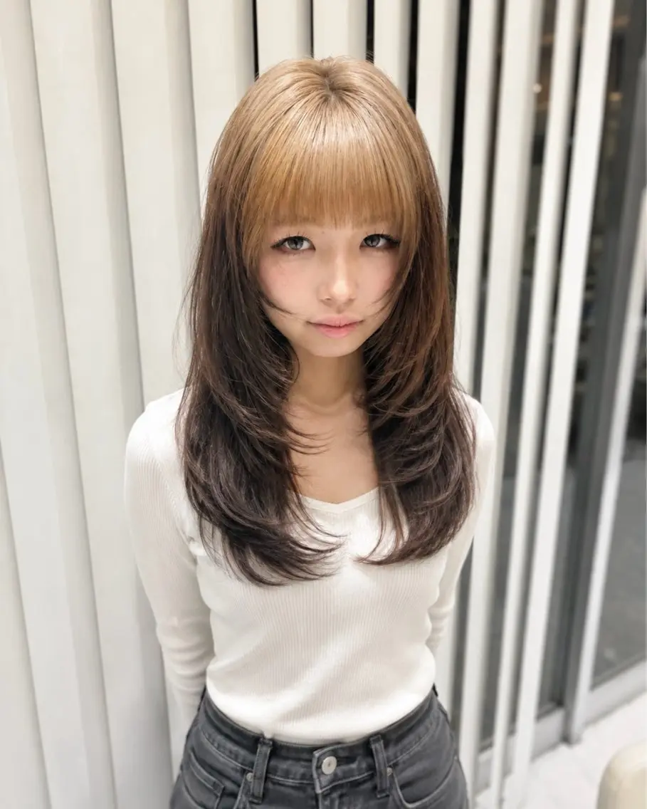 ロング レイヤーカット 小顔カット カット ご新規様大歓迎✨ コンドウ ユウヤのヘアスタイル