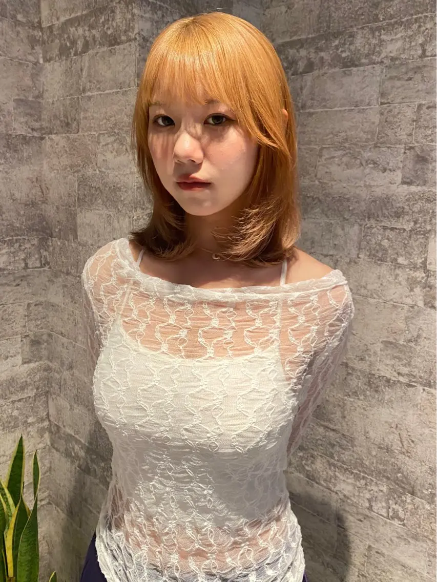 ミディアム カラー カット ヘアカラー トリートメント mai / linoah˚✧のヘアスタイル