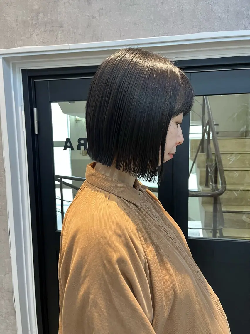 ショート カット 縮毛矯正 ボブ×縮毛矯正 ryotaのヘアスタイル