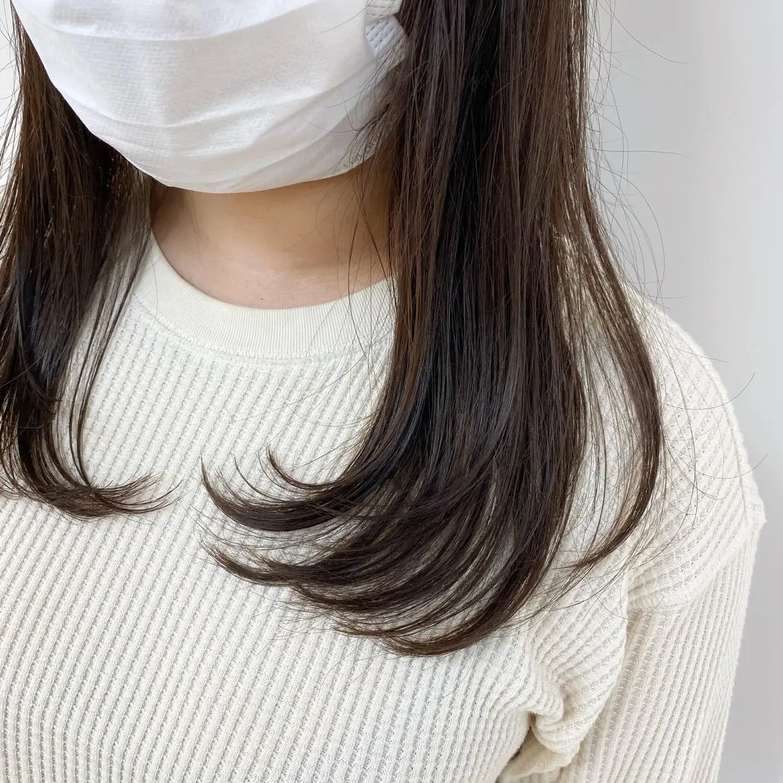 ミディアム カラー レイヤーカット カット ヘアカラー トリートメント ✂韓国レイヤー 🦋みやび🪽のヘアスタイル