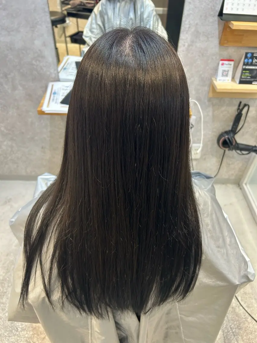 ロング カラー ダークグレー ダークグレージュ グレージュ ✨髪質改善✨ 壱成✂️のヘアスタイル