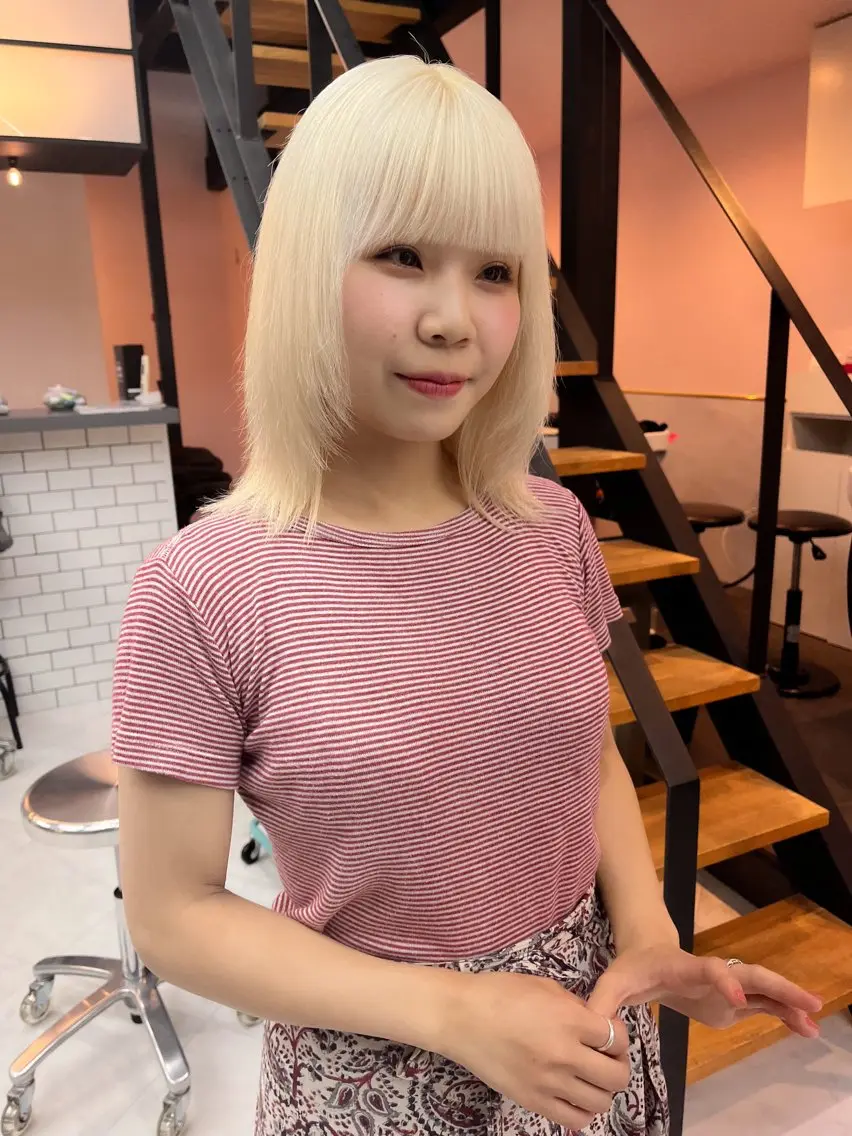 ミディアム ヘアカラー ラフパーマ/ボブ/ 似合わせヘア/ショウのヘアスタイル