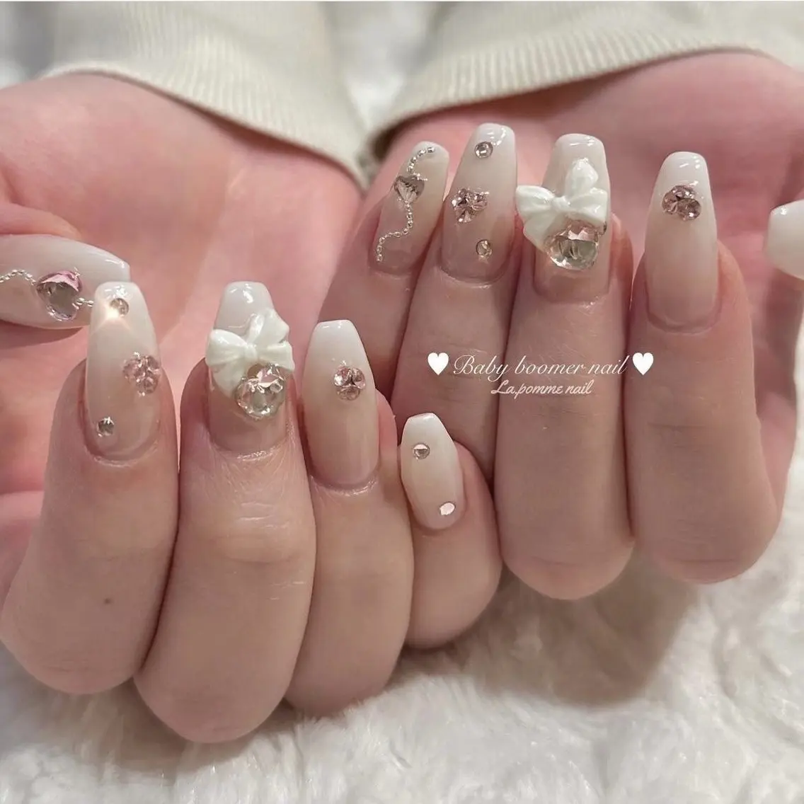 ネイル グラデーション ラメ(グリッター) マグネットネイル ミラーネイル ニュアンスネイル Lumi de nailsのネイルデザイン