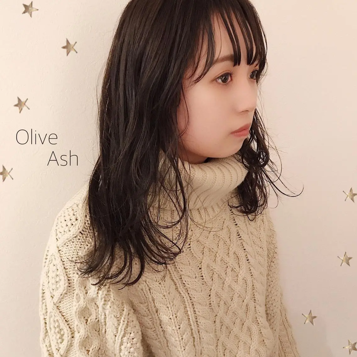 セミロング カラー カット ヘアカラー 市川 千夏のヘアスタイル