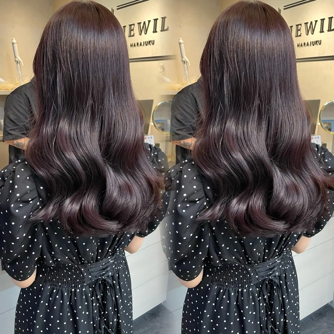 セミロング カラー カット ヘアカラー トリートメント ブリーチなしカラー kana🐱のヘアスタイル