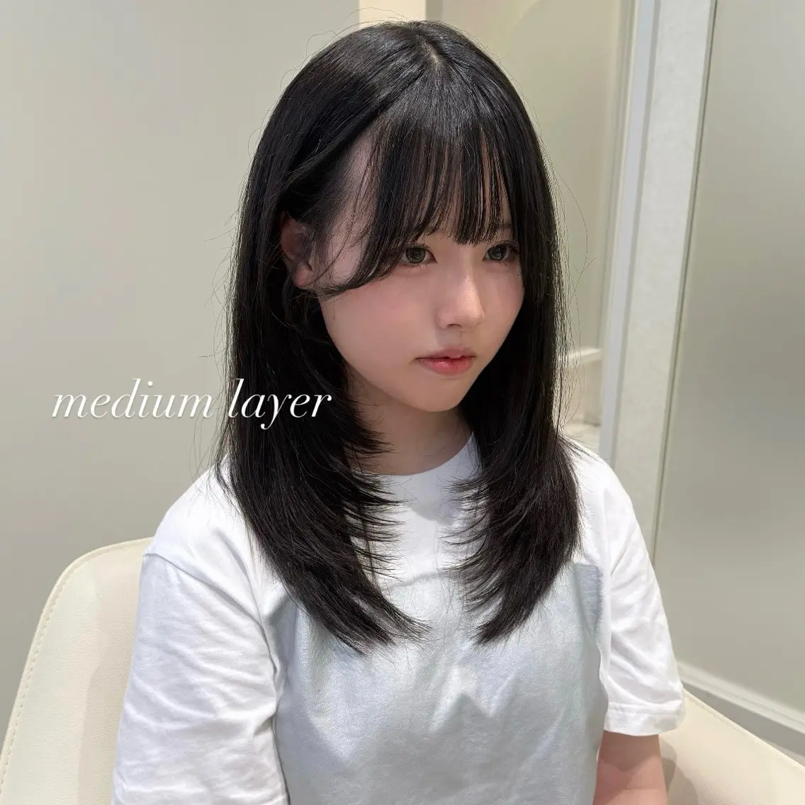 ミディアム 韓国𝐻𝑎𝑖𝑟 🇰🇷🖤ハラのヘアスタイル