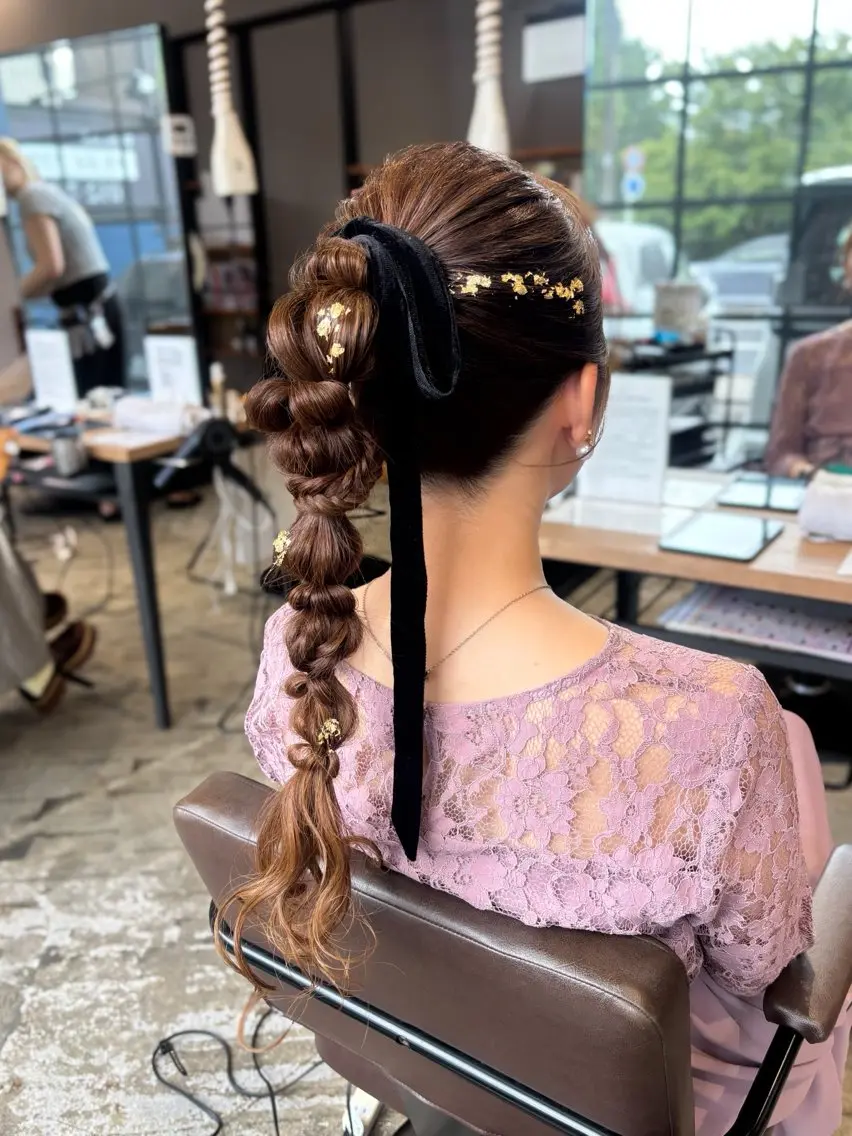 ヘアアレンジ ヘアセット はっとり ななせのヘアスタイル