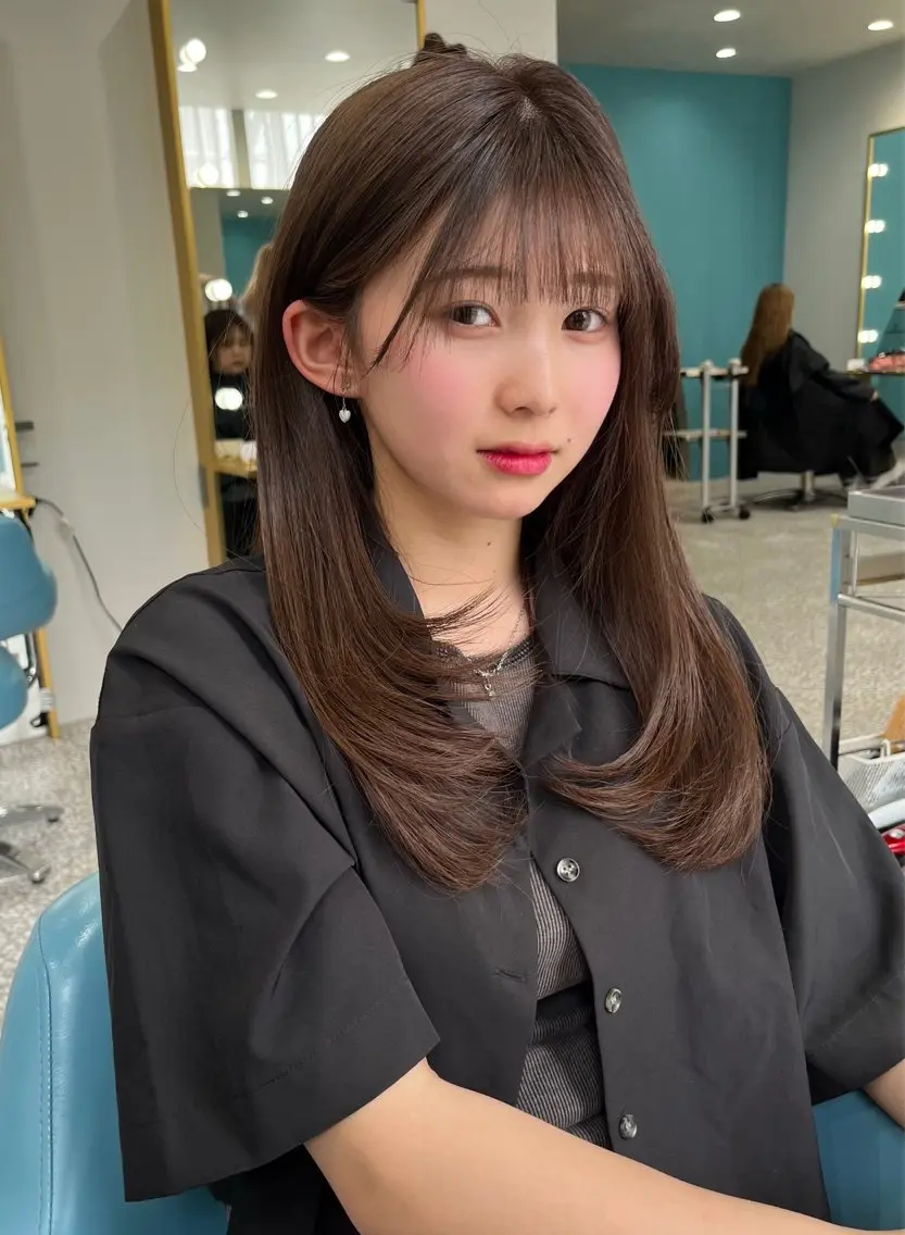 セミロング カラー 上谷 圭輝のヘアスタイル