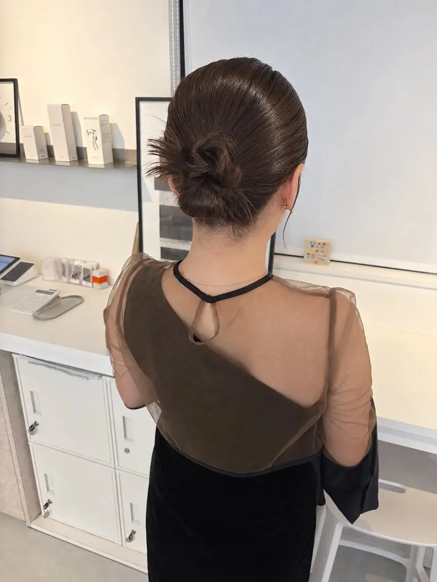 ミディアム ヘアセット ✨色持ちの良い艶 カラー✨蟹江真世のヘアスタイル