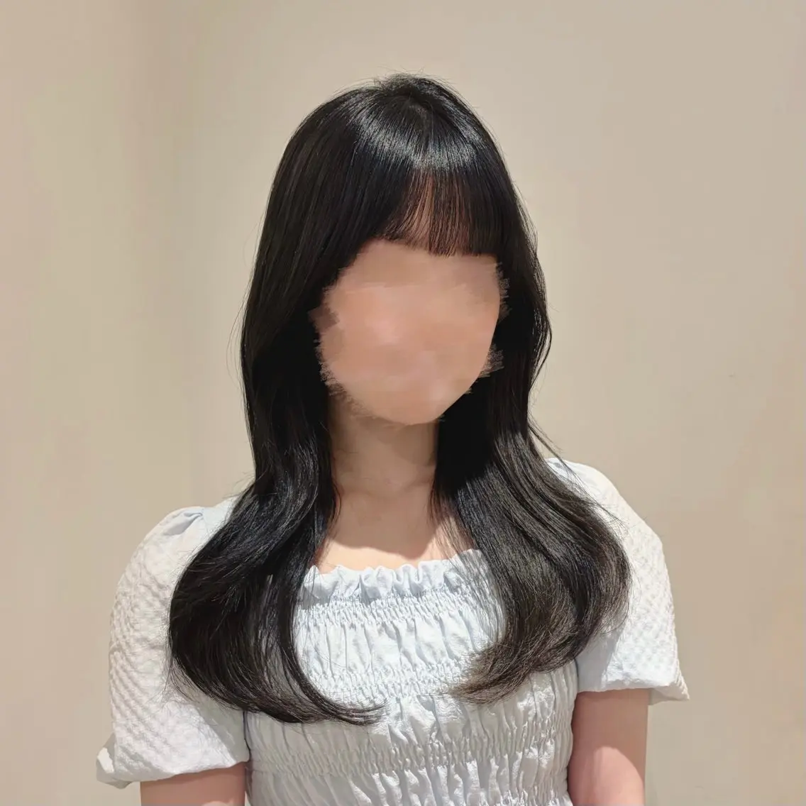 セミロング カラー ヘアカラー ベージュ🤎/韓国風 ヘア🇰🇷/さくらのヘアスタイル