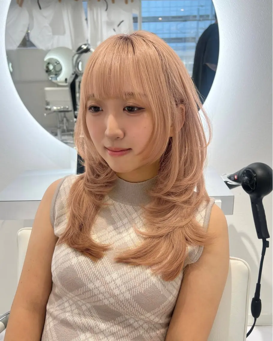 ロング ヘアカラー トリートメント 💖韓国風💖 レイヤー/LISAのヘアスタイル