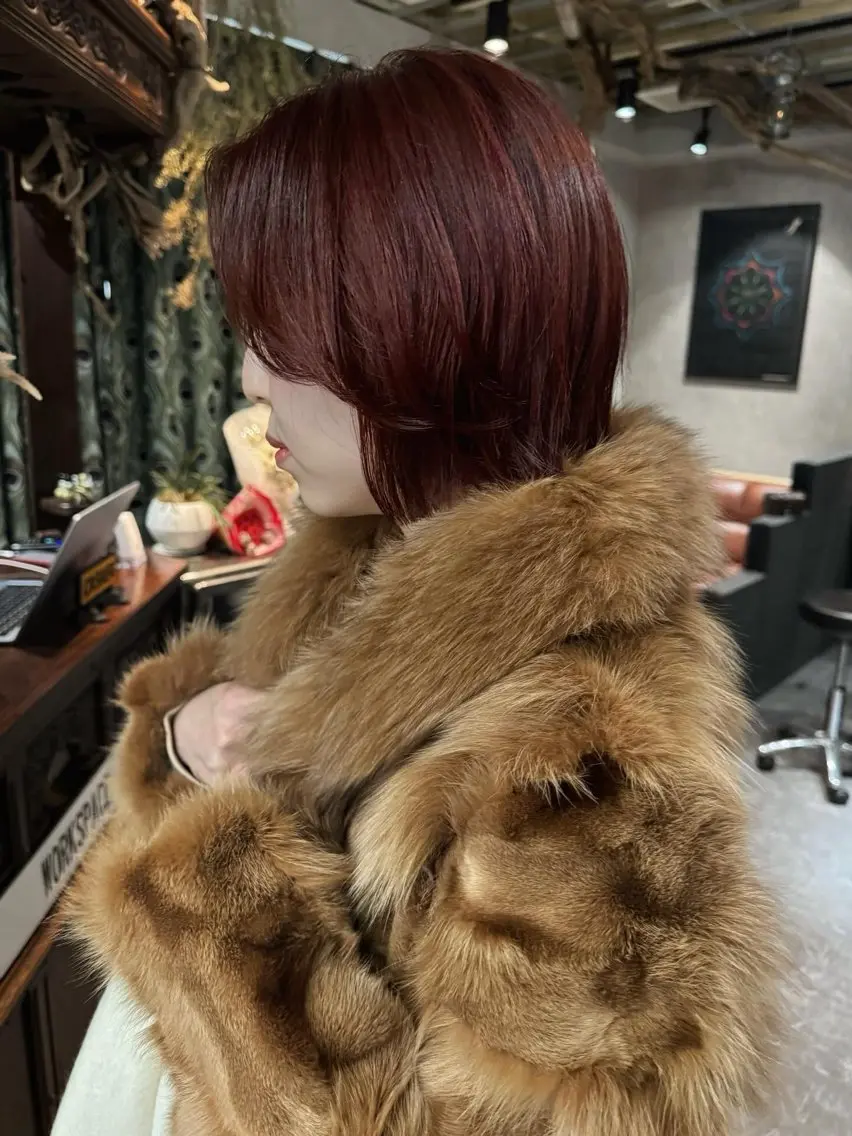 ミディアム カラー パーマ メンズ 心斎橋美容室 Junのヘアスタイル
