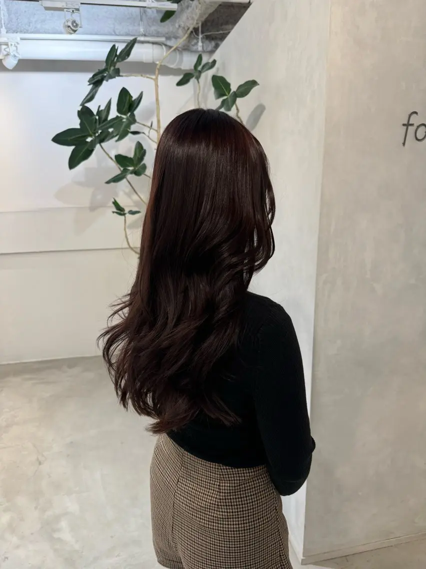 セミロング カット ヘアカラー トリートメント 100%可愛い顔周り 💓レイヤー/しずくのヘアスタイル