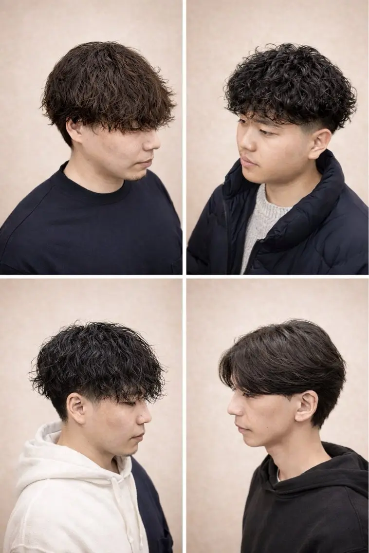 パーマ メンズ カット パーマ 👑駅近メンズサロン パーマ特化北千住👑のヘアスタイル