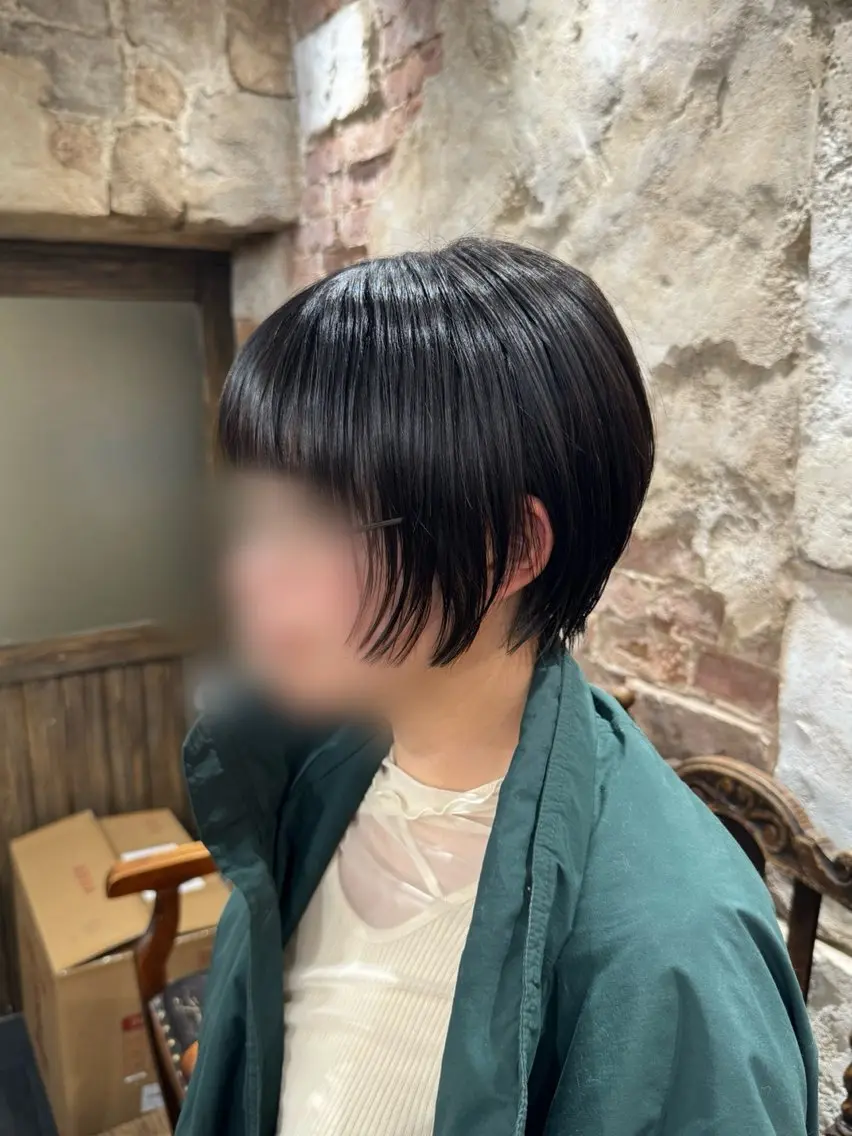 ショート 顔まわりレイヤー 顔周りカット レイヤーカット ショートヘア カット 髪質改善/透明感 カラー高山奈夕のヘアスタイル