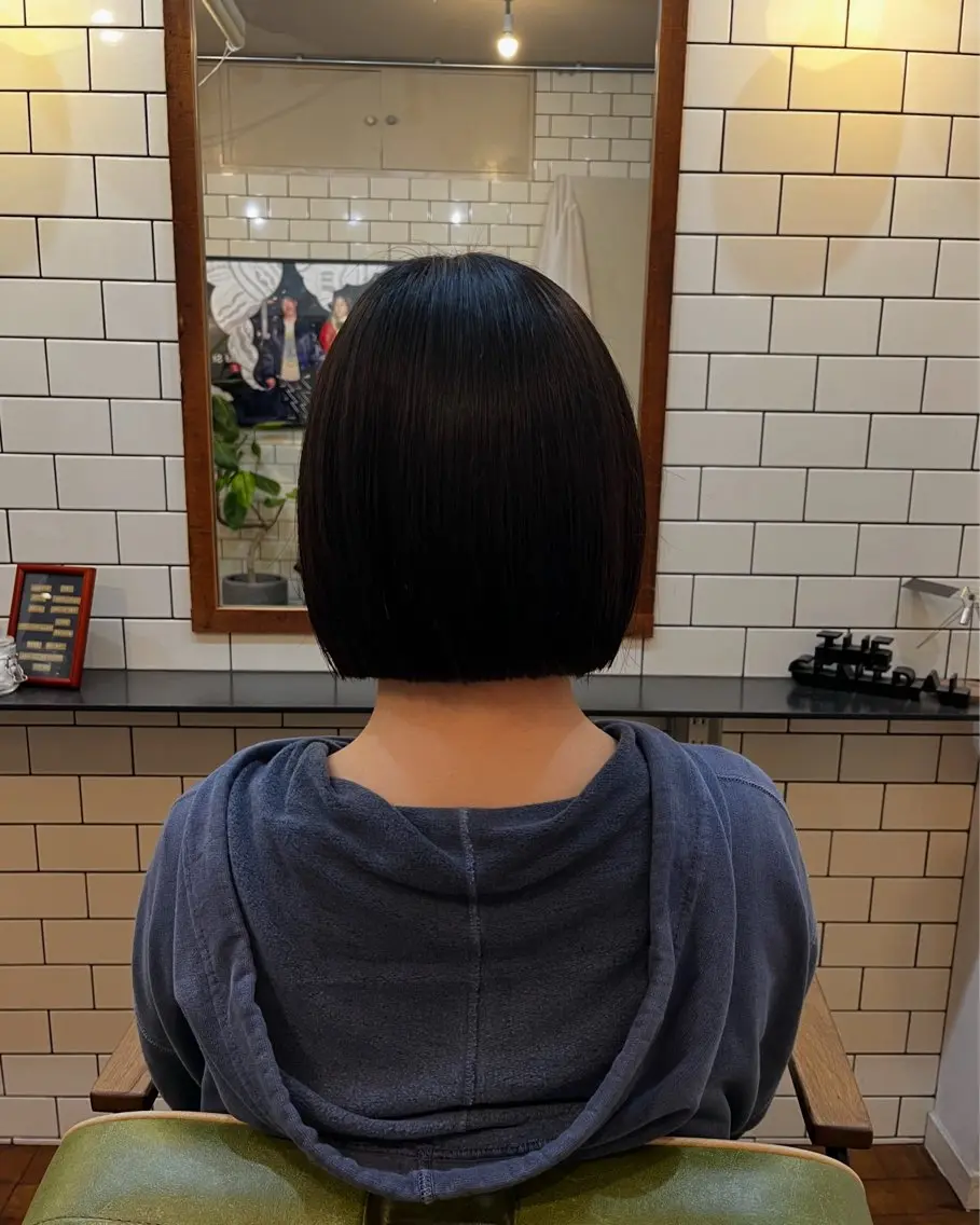 ショート カラー 切りっぱなしボブ ボブ 顔周りカット 似合わせカット ショート、ボブ💚 レイヤー/井上翔のヘアスタイル