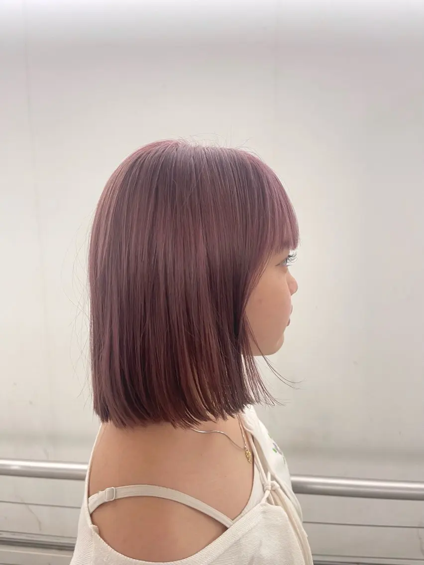 カラー ベージュカラー ピンクカラー ピンクベージュ 🎀momoa CIEL天神店🎀のヘアスタイル