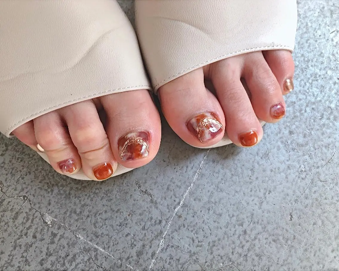 ネイル フットネイル saki_ nail heronのネイルデザイン