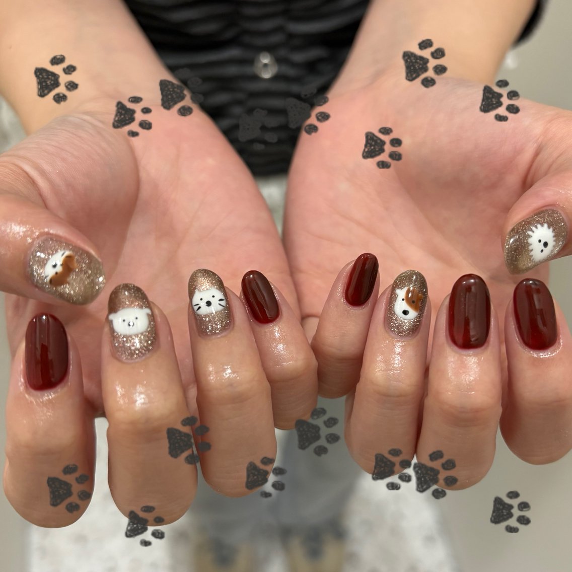 ネイル マグネットネイル メンズネイル ニュアンスネイル ワンカラーネイル シンプルネイル ハンドネイル あいり┊︎金山┊︎ 個性派・POPネイルのネイルデザイン