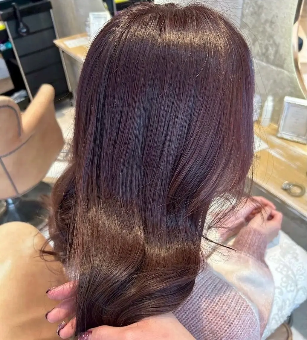 ロング ヘアカラー 前畑 きりあのヘアスタイル