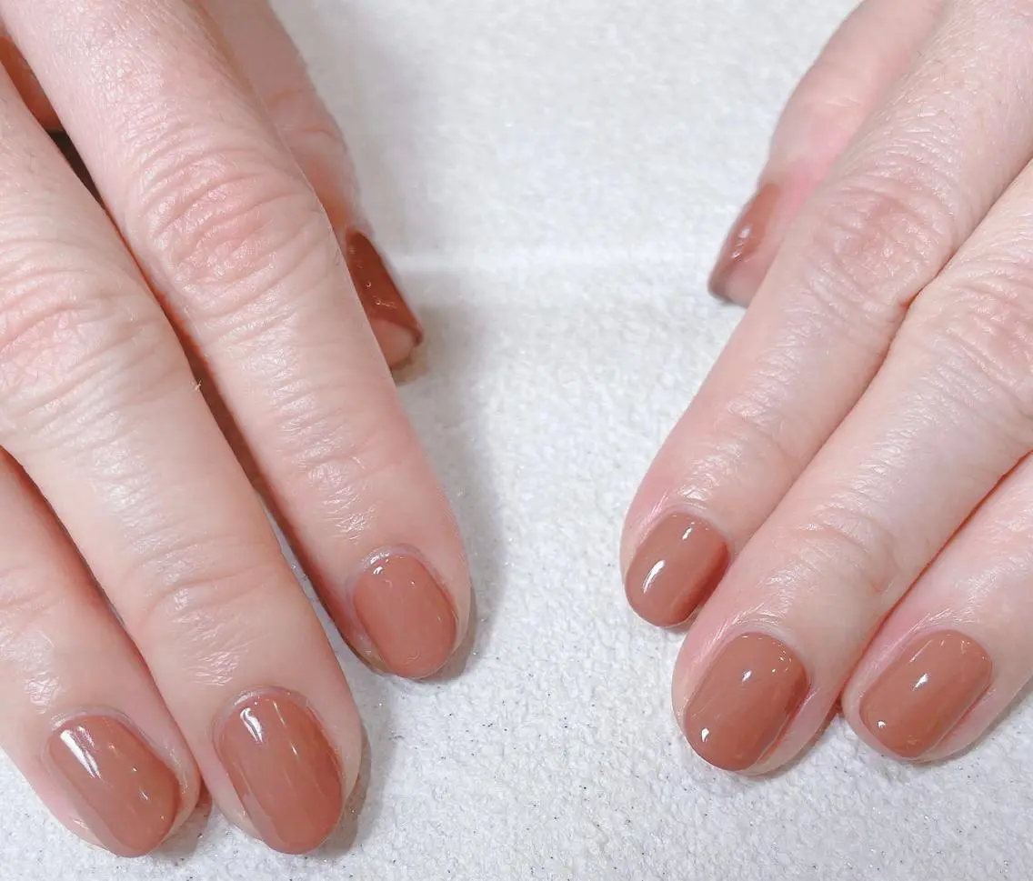ネイル ジェルネイル ワンカラーネイル ハンドネイル NailSalon Tiareのネイルデザイン
