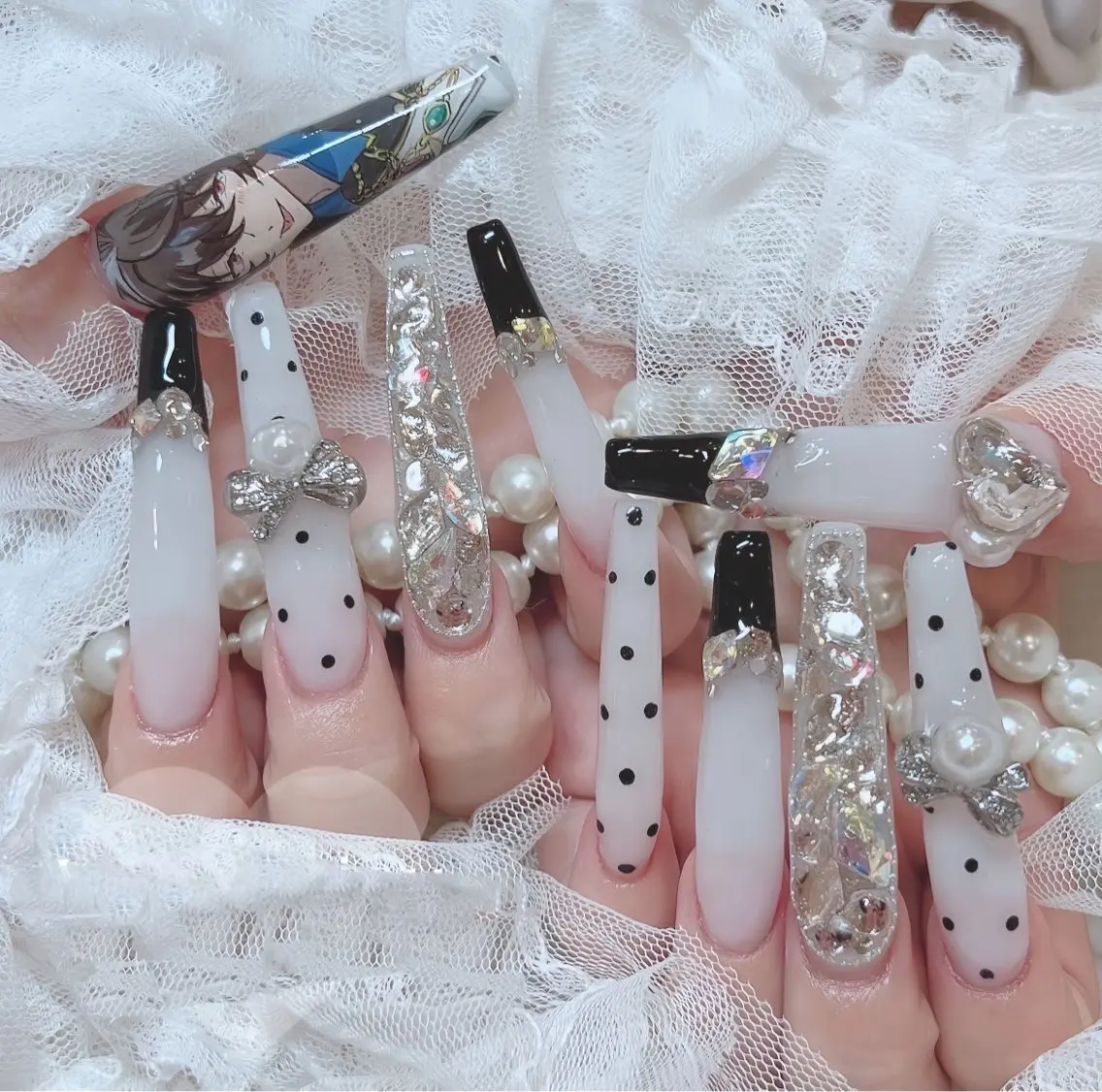 ネイル アートネイル フレンチネイル ジェルネイル 韓国ネイル ミラーネイル Rin Nail 新大久保店のネイルデザイン