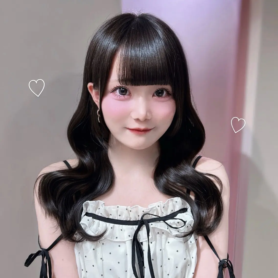 【当日予約OK🍒◎】 お出かけ前に可愛く🎀💕アイドル風コテ巻きスタイリング🫧🐱の写真