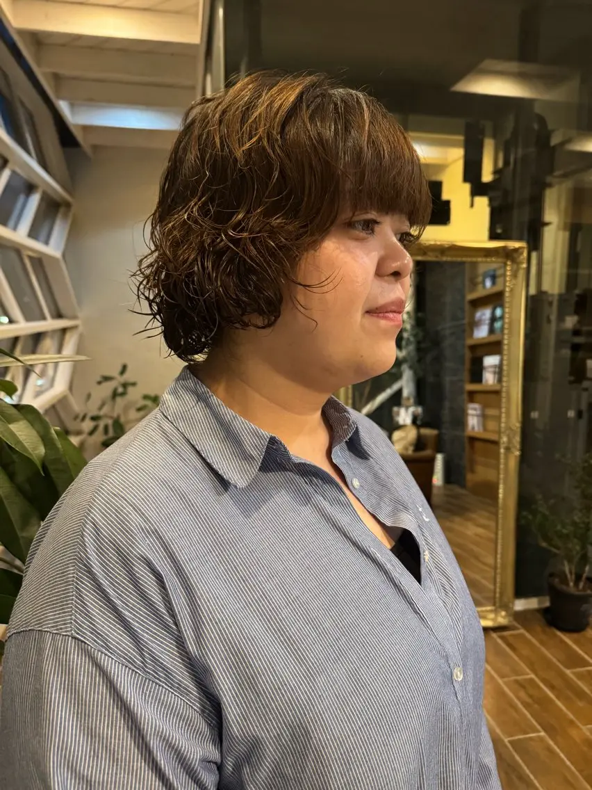 ショート パーマ パーマ 村上 輝のヘアスタイル