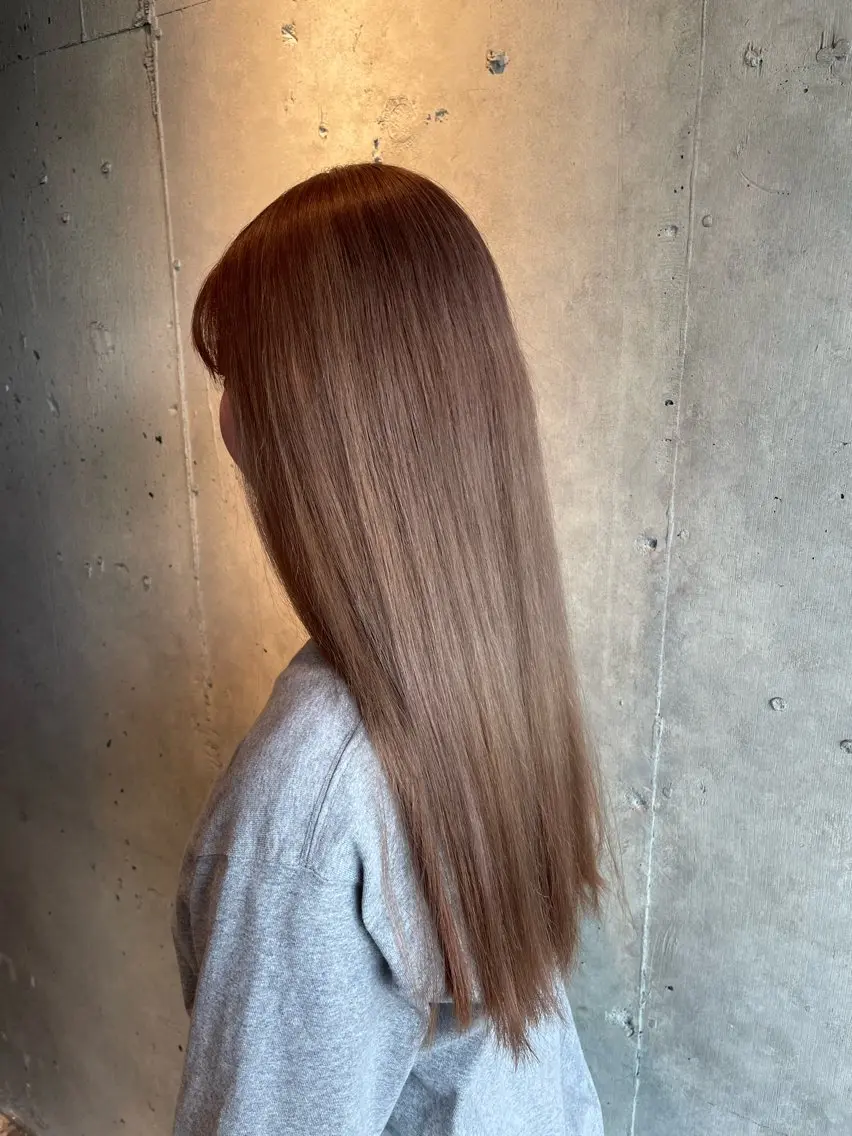 【⚠️追加料金あり⚠️】ダブルカラー(ブリーチ1回+カラー)×1step艶トリートメント✨の写真