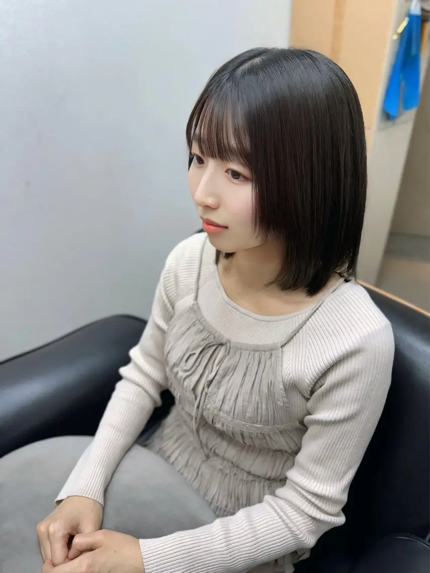 ミディアム 髪質改善 韓国風ヘア レイヤーカット 縮毛矯正 トリートメント カット トリートメント 艶髪改善師/高橋潤 /縮毛矯正のヘアスタイル