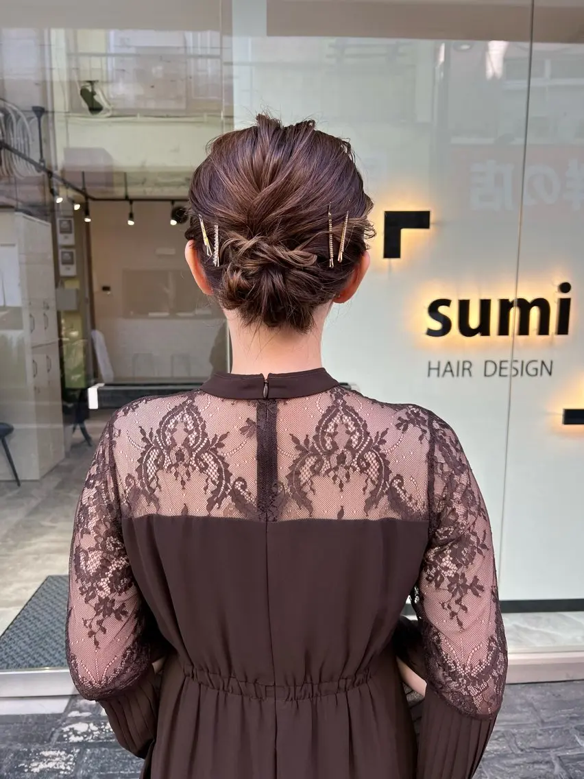 ミディアム カラー ヘアアレンジ 「sumi」 AMIのヘアスタイル