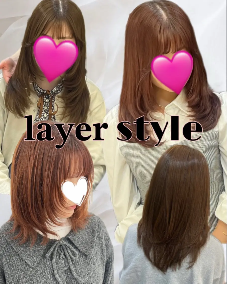 セミロング レイヤーカット カット ヘアカラー トリートメント 菅原 胡桃のヘアスタイル