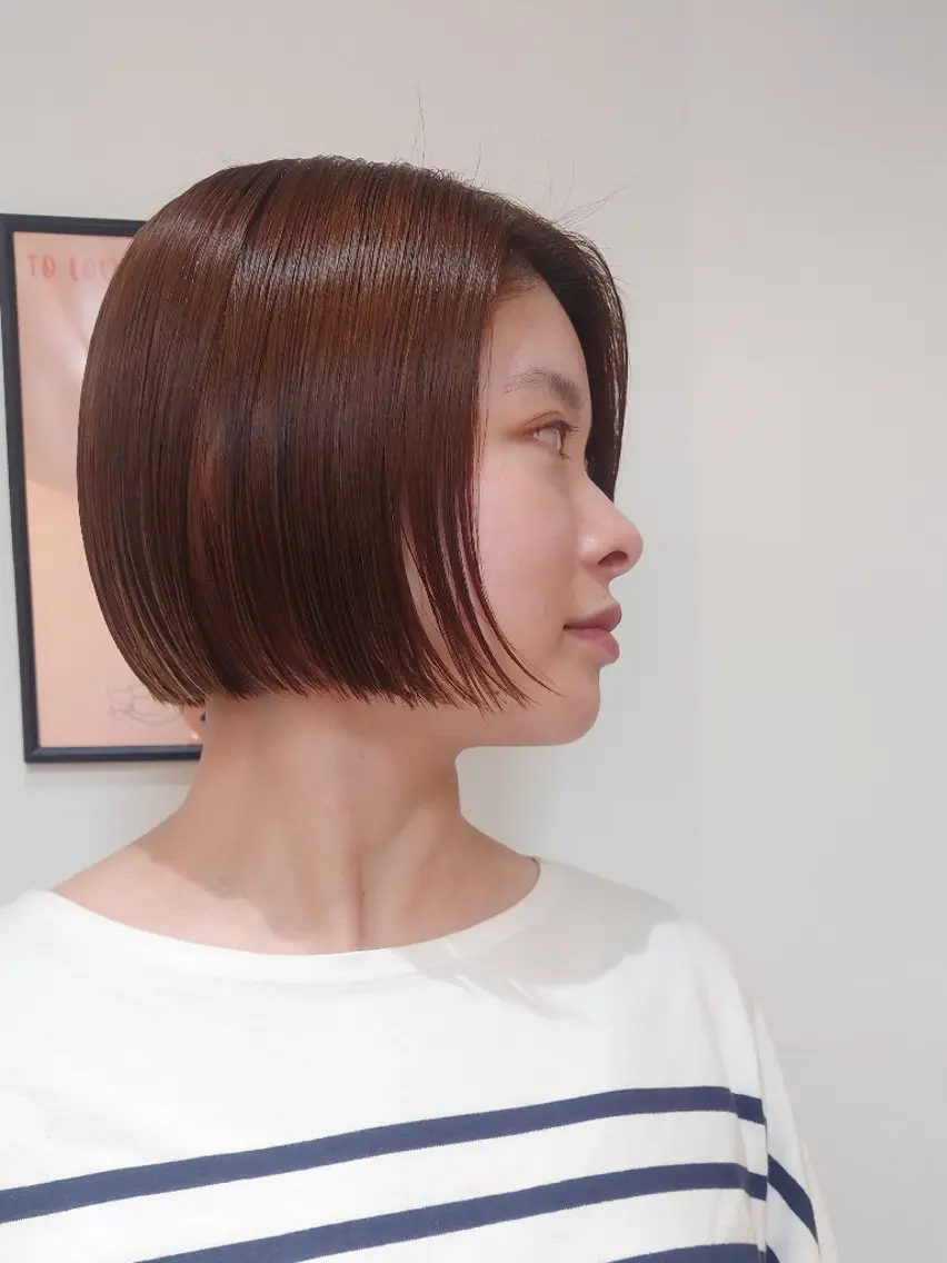 似合わせカット+艶カラーの写真