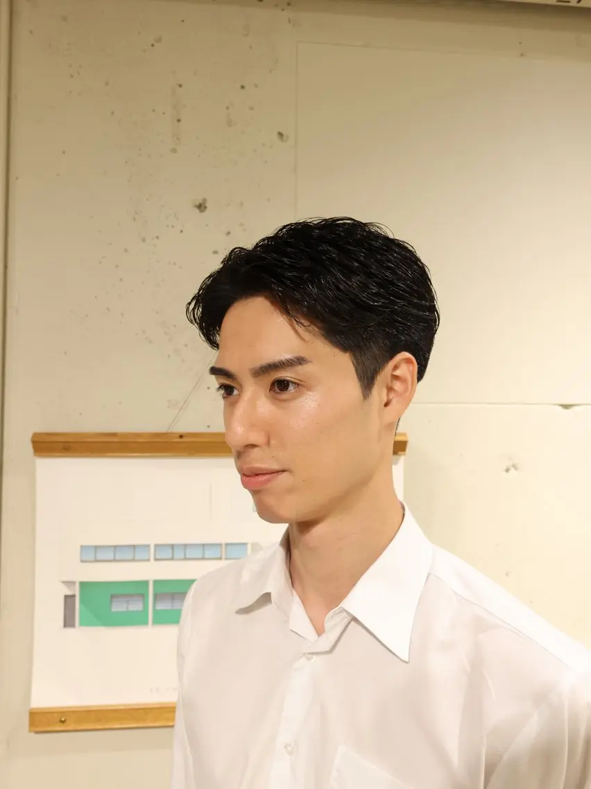 ショート パーマ メンズ 高橋 侑土のヘアスタイル