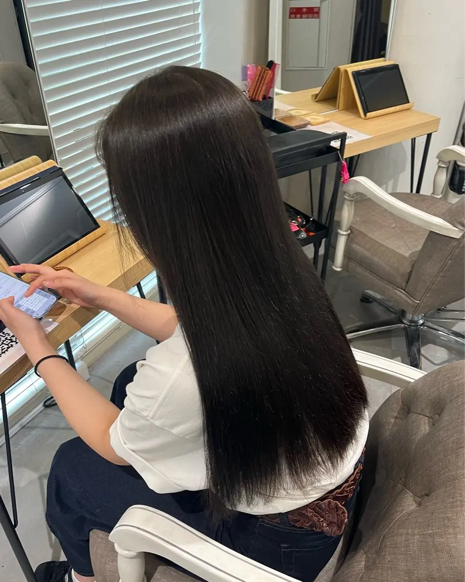 ロング カラー ブリーチ ブラウンカラー 透明感カラー デザインカラー ハイトーンカラー ヘアカラー トリートメント sayuri/心斎橋 /ハイトーンカラーのヘアスタイル