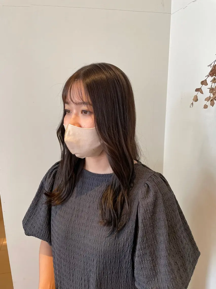 ミディアム ヘアカラー 福岡 ゆうわのヘアスタイル