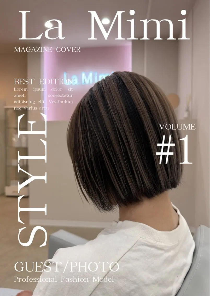 ショート アッシュ ミストバング ハイライト 髪質改善 レイヤーカット ヘアカラー 🫧La Mimi YUI🫧のヘアスタイル