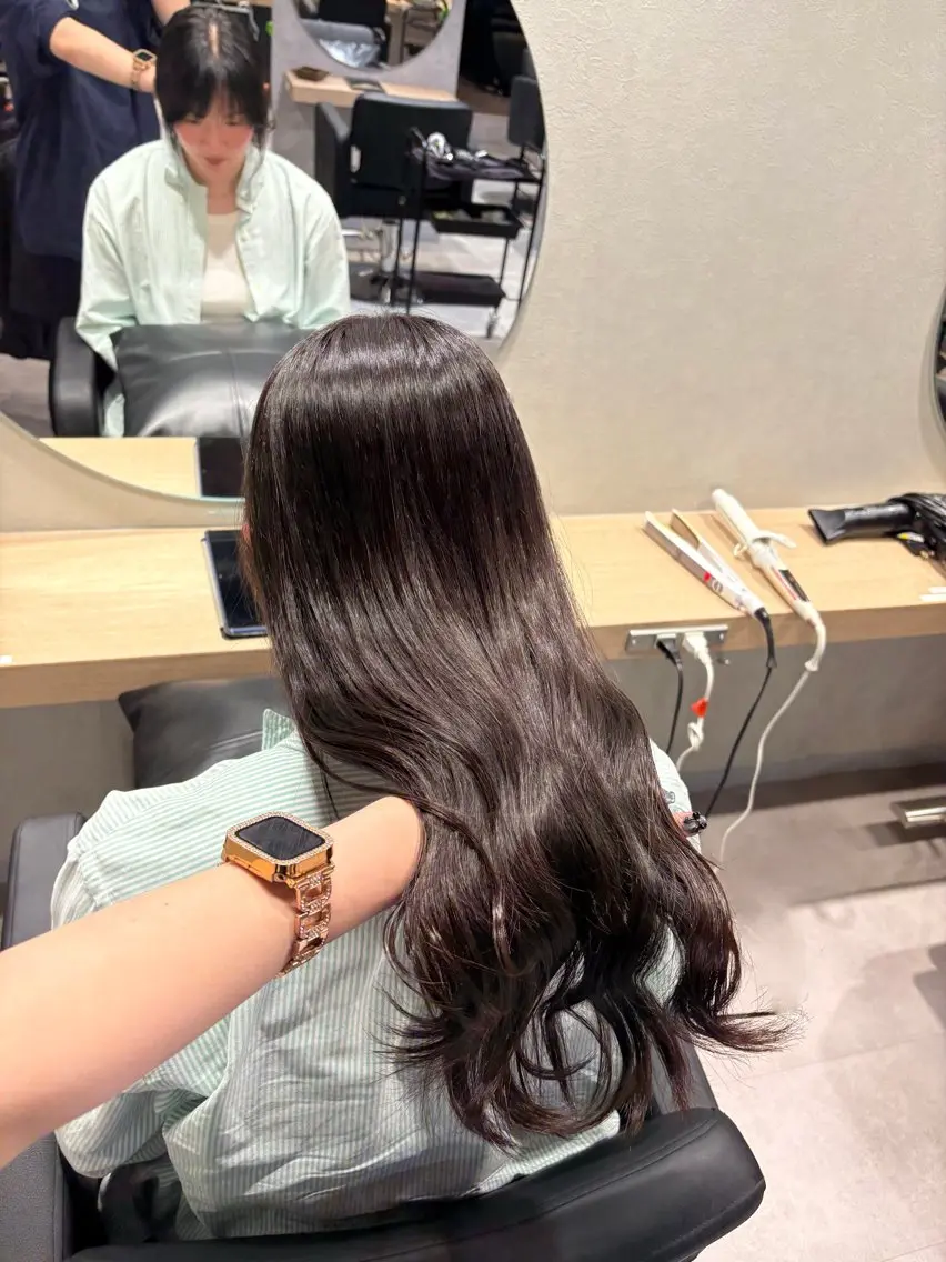 ロング カラー ヘアアレンジ カット ヘアカラー 透明感カラー/艶髪 🫧ayaneのヘアスタイル