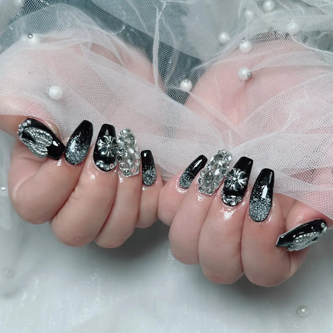 ネイル ジェルネイル マグネットネイル ニュアンスネイル 春ネイル ハンドネイル Cute Tips nailのネイルデザイン