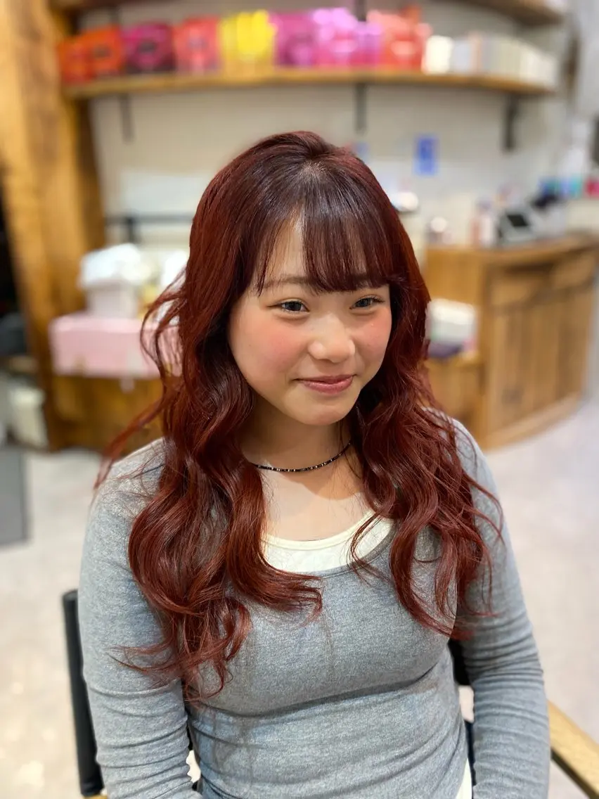 【透明感×暖色系カラー♥️】ワンカラー＋1ステップトリートメントの写真